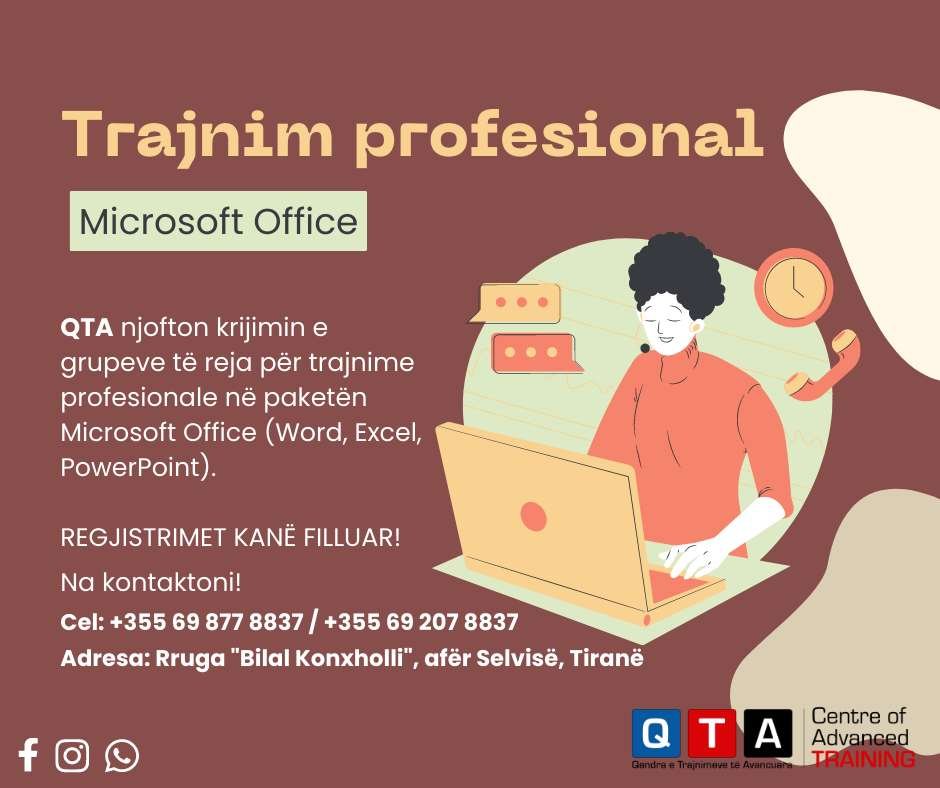 Trajnim profesional ne paketen Office